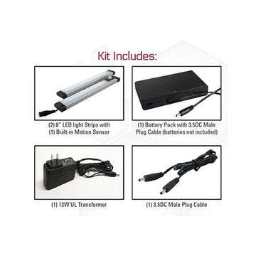 American Security AMSEC LED Light Kit Two 8" Wands